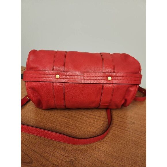 NWT Marc By Marc Jacobs Red Leather Turnlock Shoulder Crossbody - Picture 10 of 10